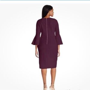 Calvin Klein Women's eggplant / plum  Bell Sleeve Dress sz 10